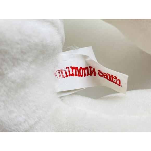 Vintage Commonwealth Toy Co Plush White Elephant w Red Heart Holiday Laying Tags - Picture 12 of 12